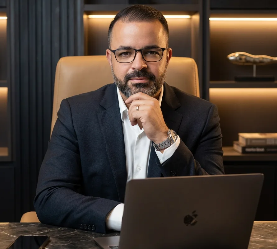 Dr. Tiago Cavalcanti Tabajara, PhD, criador e coordenador do MSc Neuroscience for Business, em seu escritório